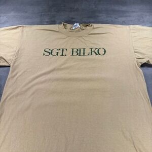 Vintage Sgt Bilko T Shirt XL Tan Brown Green Steve Martin Comedy Movie Promo Tee